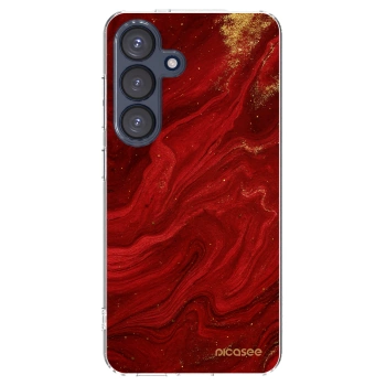 Picasee husă transparentă din silicon pentru Samsung Galaxy S25 5G - Red