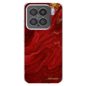 Picasee husă transparentă din silicon pentru Xiaomi 15 - Red