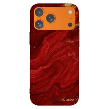 Picasee husă transparentă din silicon pentru Apple iPhone 17 Pro Max - Red