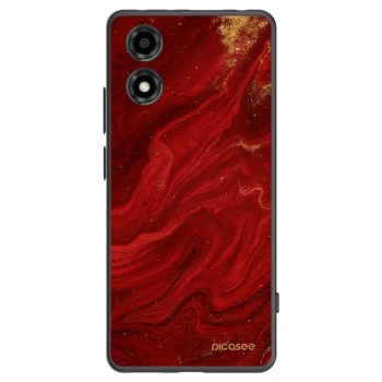 Picasee husă neagră din silicon pentru Motorola Moto E14 - Red