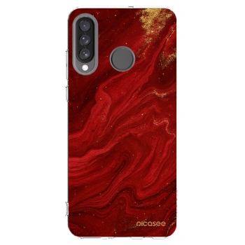 Picasee husă transparentă din silicon pentru Huawei P30 Lite - Red