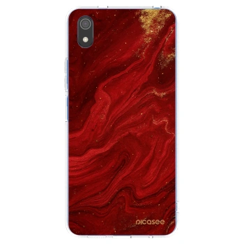 Picasee husă transparentă din silicon pentru Xiaomi Redmi 7A - Red