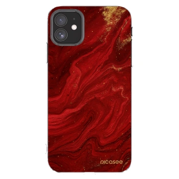 Picasee husă transparentă din silicon pentru Apple iPhone 11 - Red