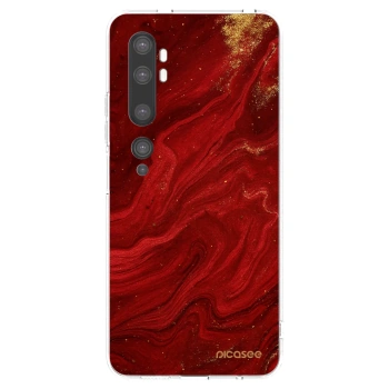 Picasee husă transparentă din silicon pentru Xiaomi Mi Note 10 (Pro) - Red