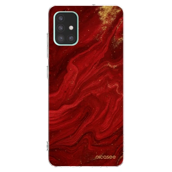 Picasee husă transparentă din silicon pentru Samsung Galaxy A51 A515F - Red