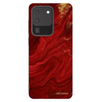 Picasee husă transparentă din silicon pentru Samsung Galaxy S20 Ultra 5G G988F - Red
