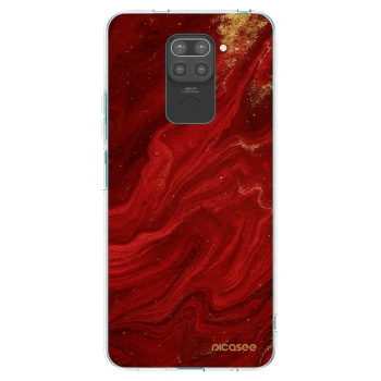 Picasee husă neagră din silicon pentru Xiaomi Redmi Note 9 - Red