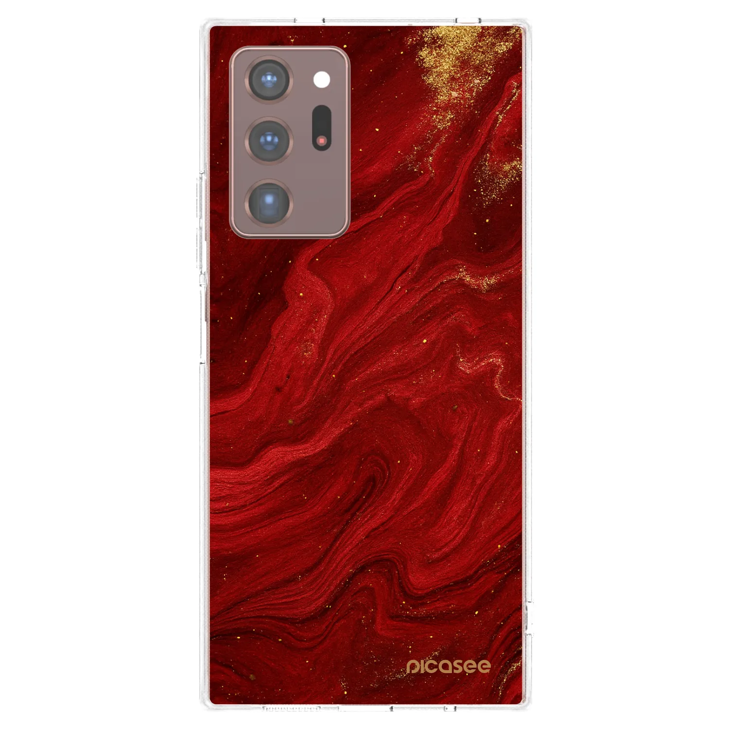 Picasee husă transparentă din silicon pentru Samsung Galaxy Note 20 Ultra - Red