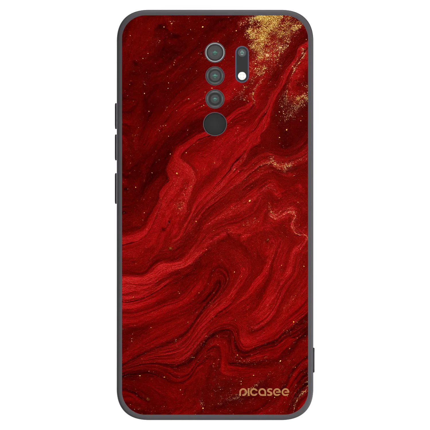Picasee husă neagră din silicon pentru Xiaomi Redmi 9 - Red