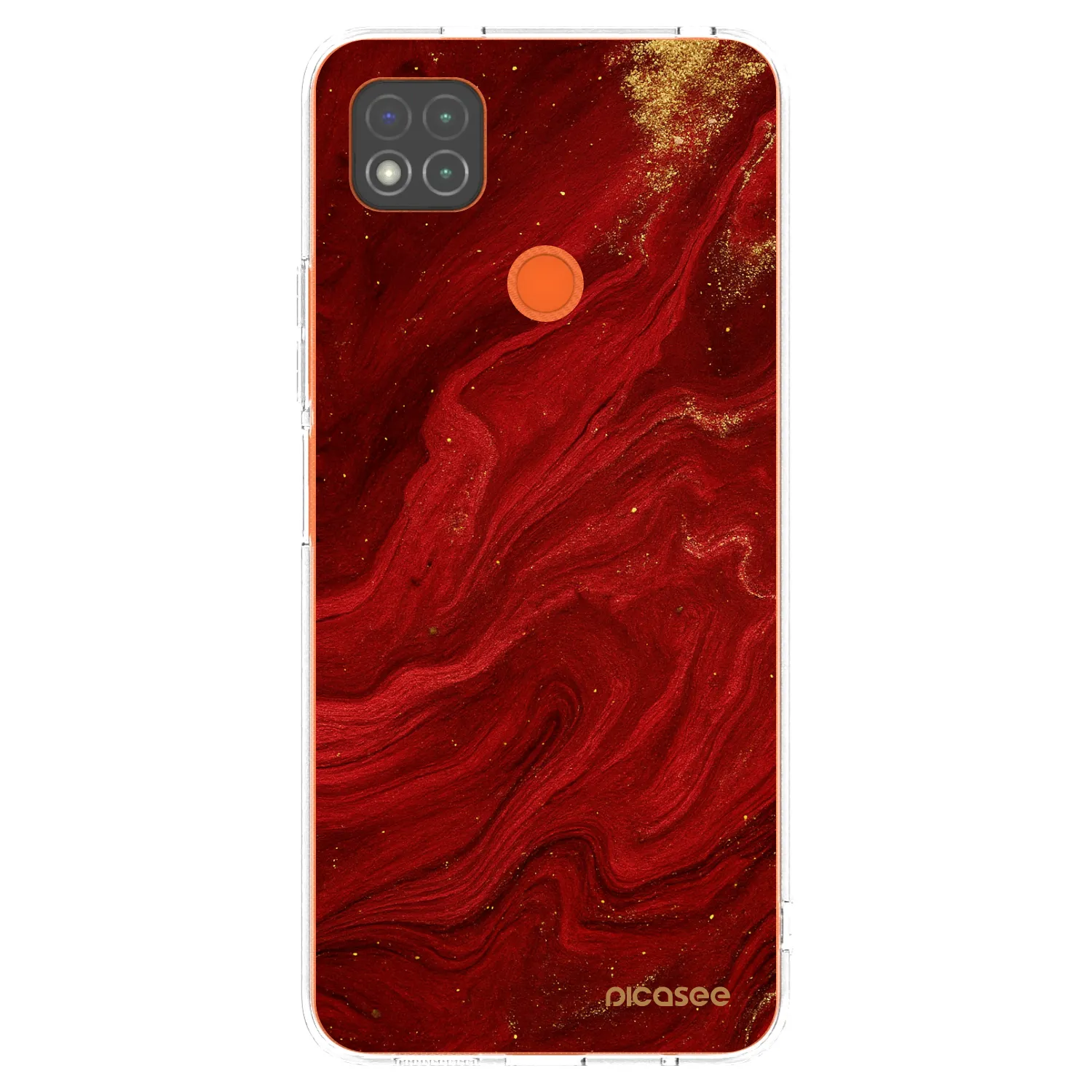 Picasee husă transparentă din silicon pentru Xiaomi Redmi 9C - Red