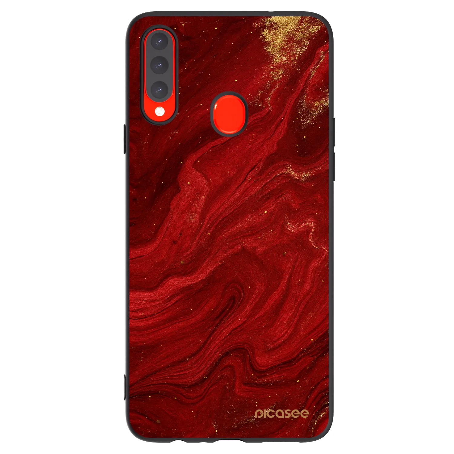 Picasee husă neagră din silicon pentru Samsung Galaxy A20s - Red