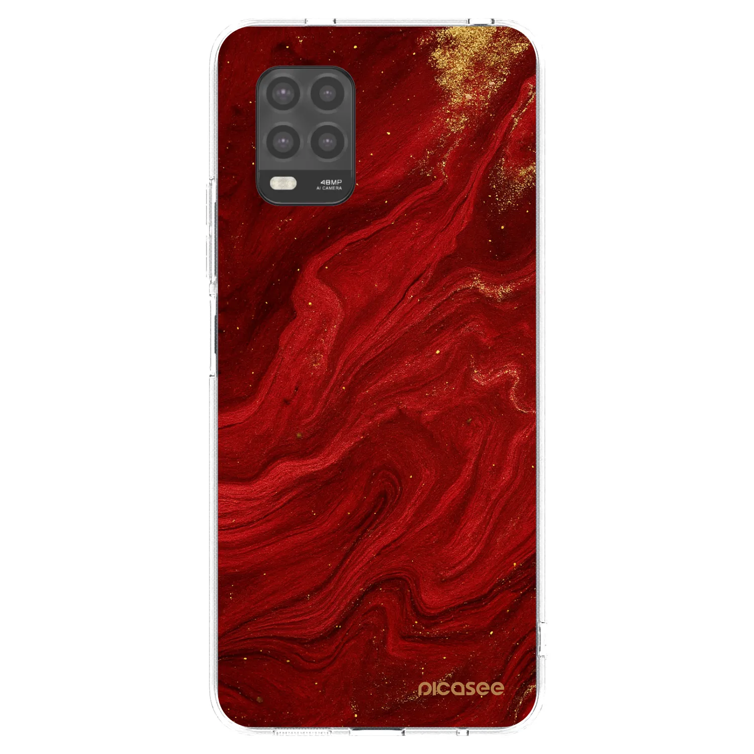 Picasee husă transparentă din silicon pentru Xiaomi Mi 10 Lite - Red