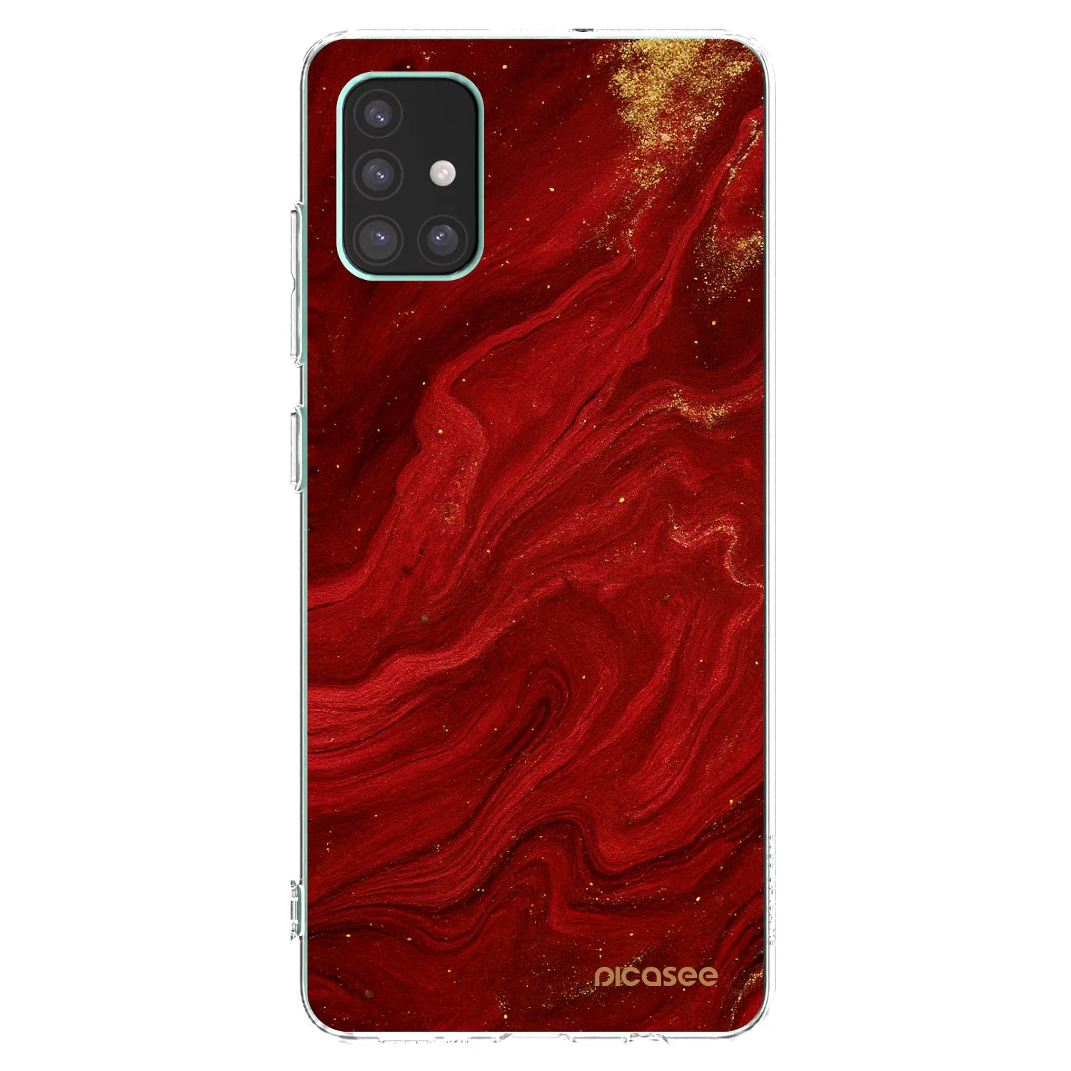 Picasee husă transparentă din silicon pentru Samsung Galaxy M51 M515F - Red