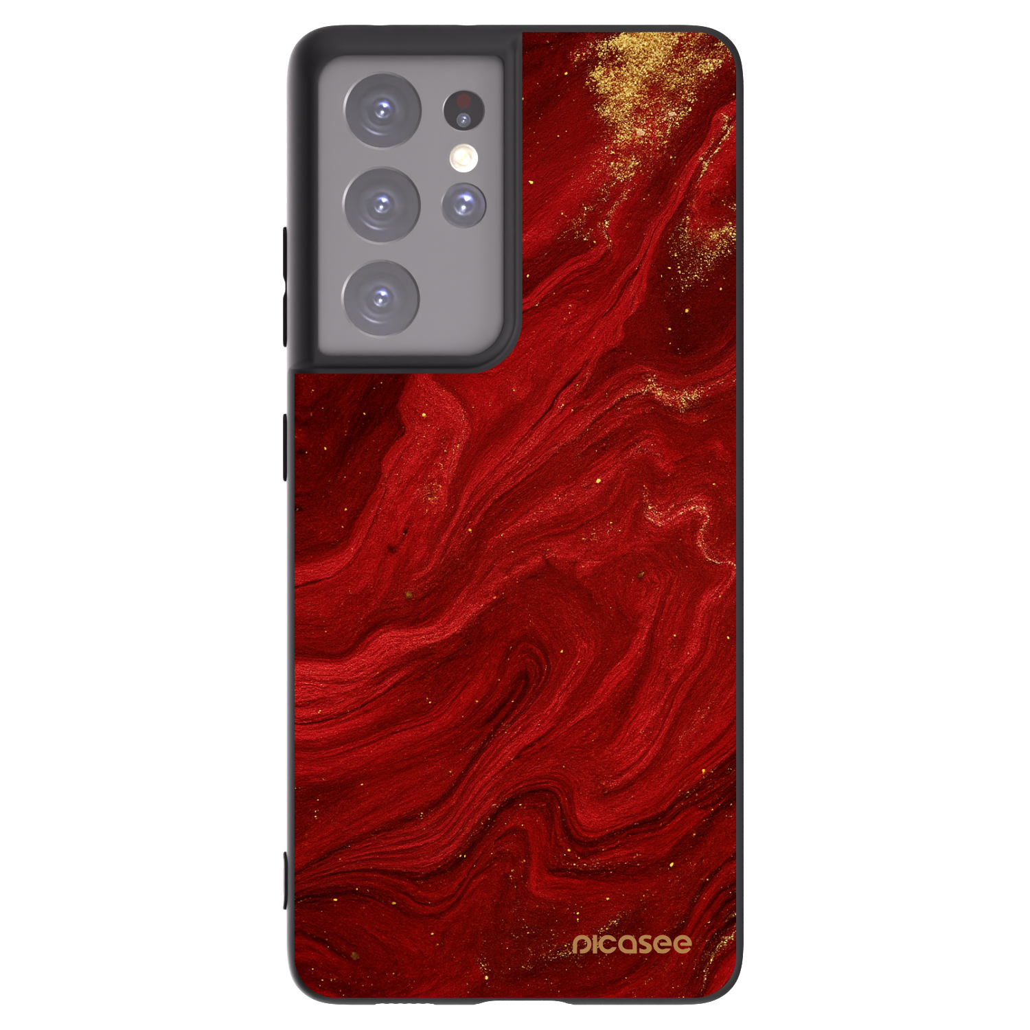 Picasee husă neagră din silicon pentru Samsung Galaxy S21 Ultra 5G G998B - Red