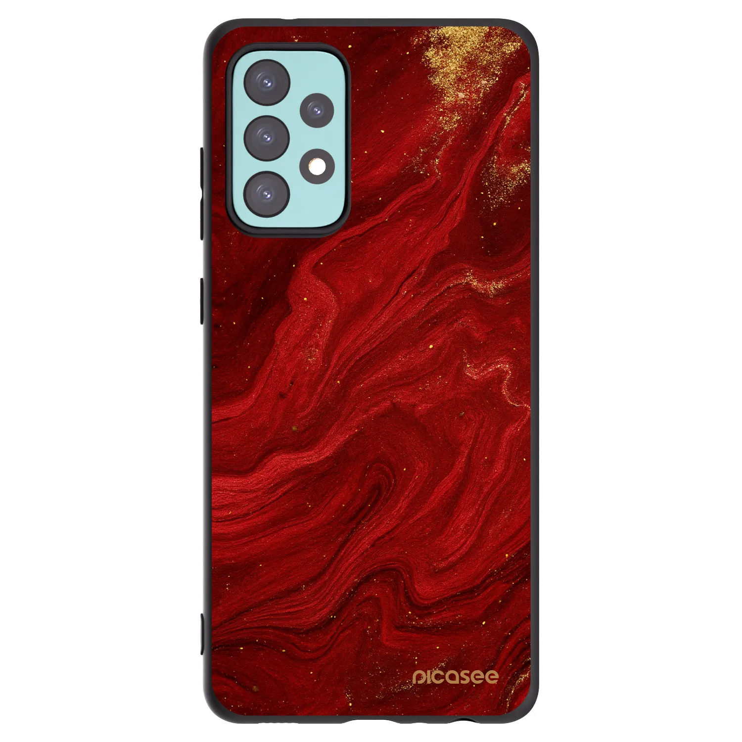 Picasee husă neagră din silicon pentru Samsung Galaxy A72 A725F - Red