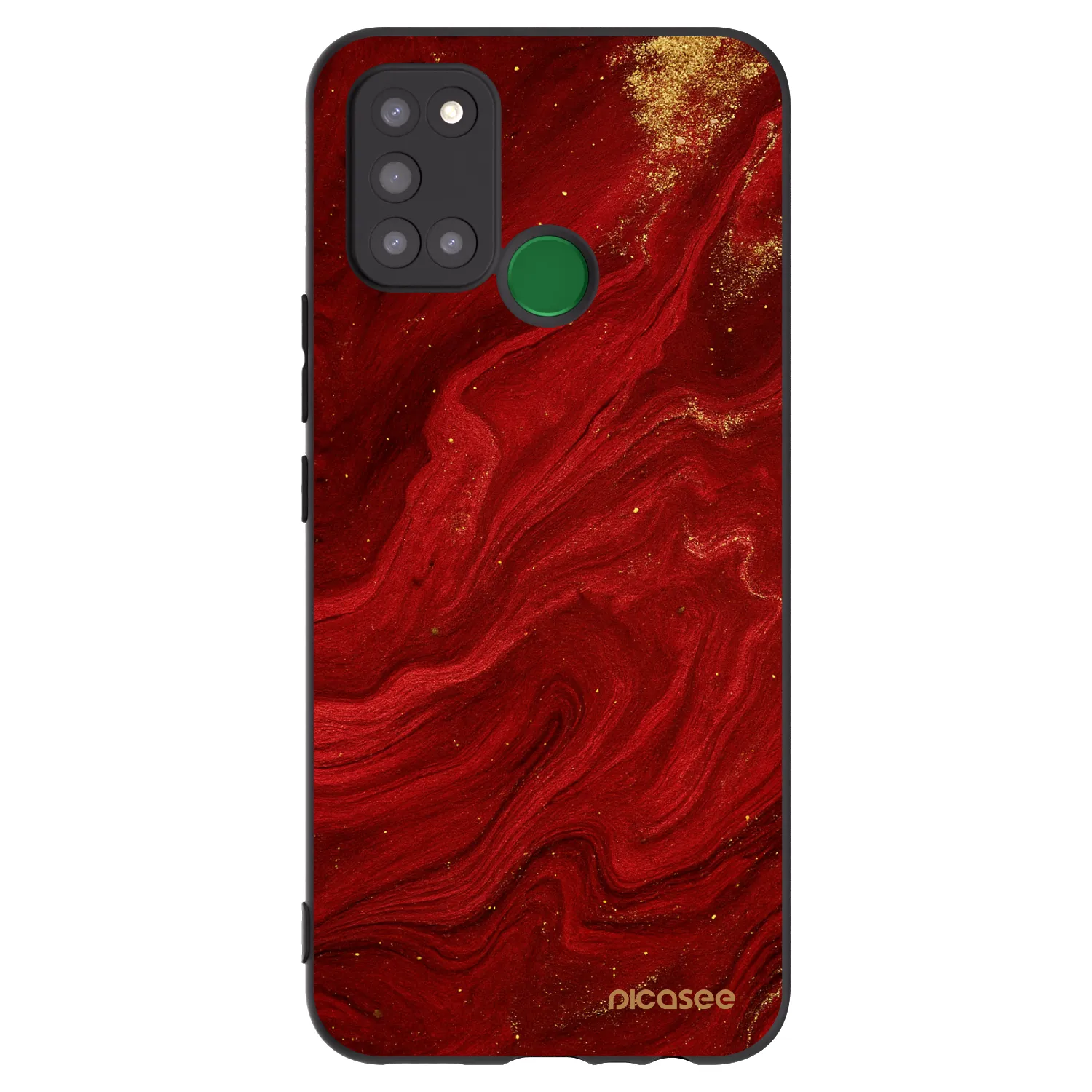Picasee husă neagră din silicon pentru Realme 7i - Red