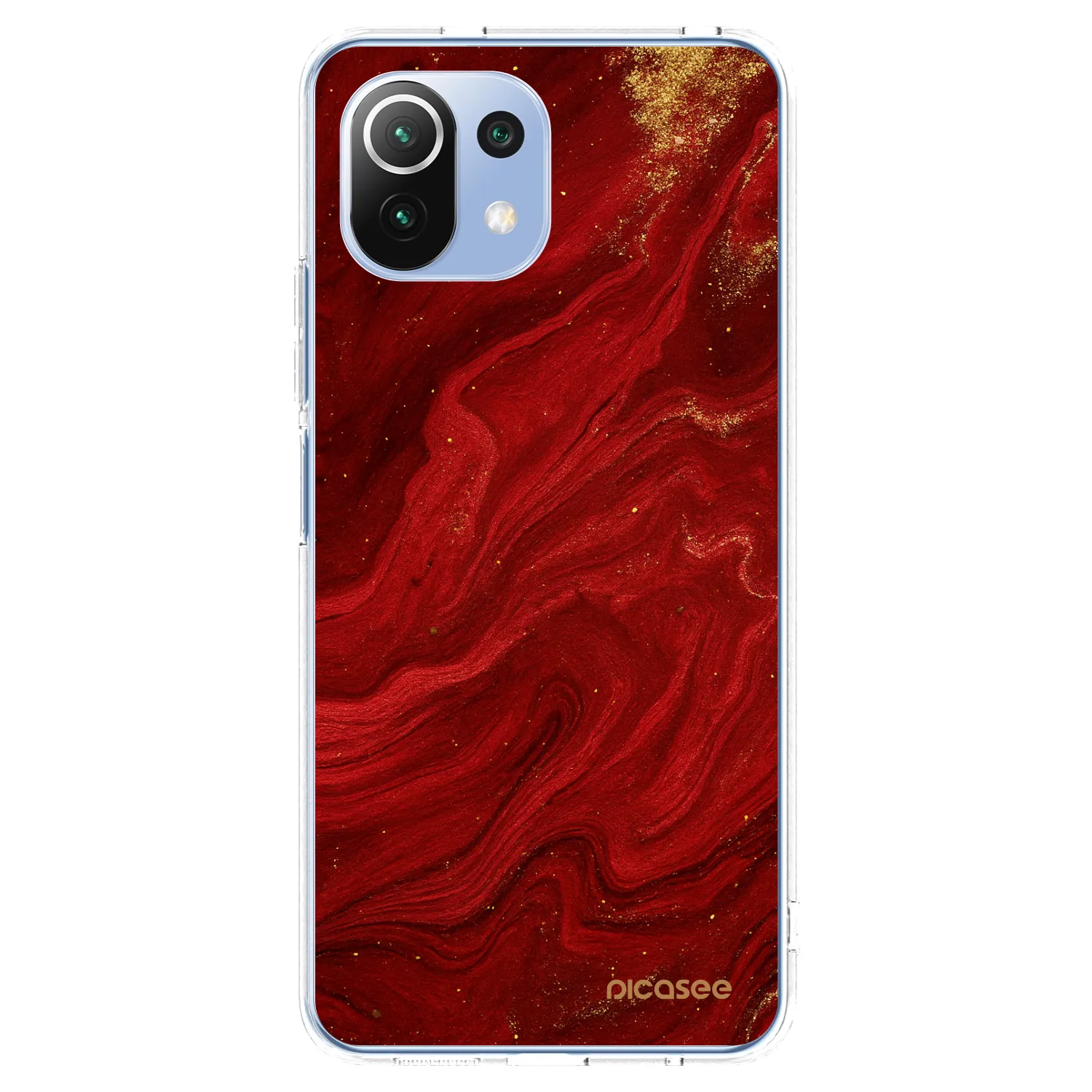 Picasee husă transparentă din silicon pentru Xiaomi Mi 11 Lite - Red