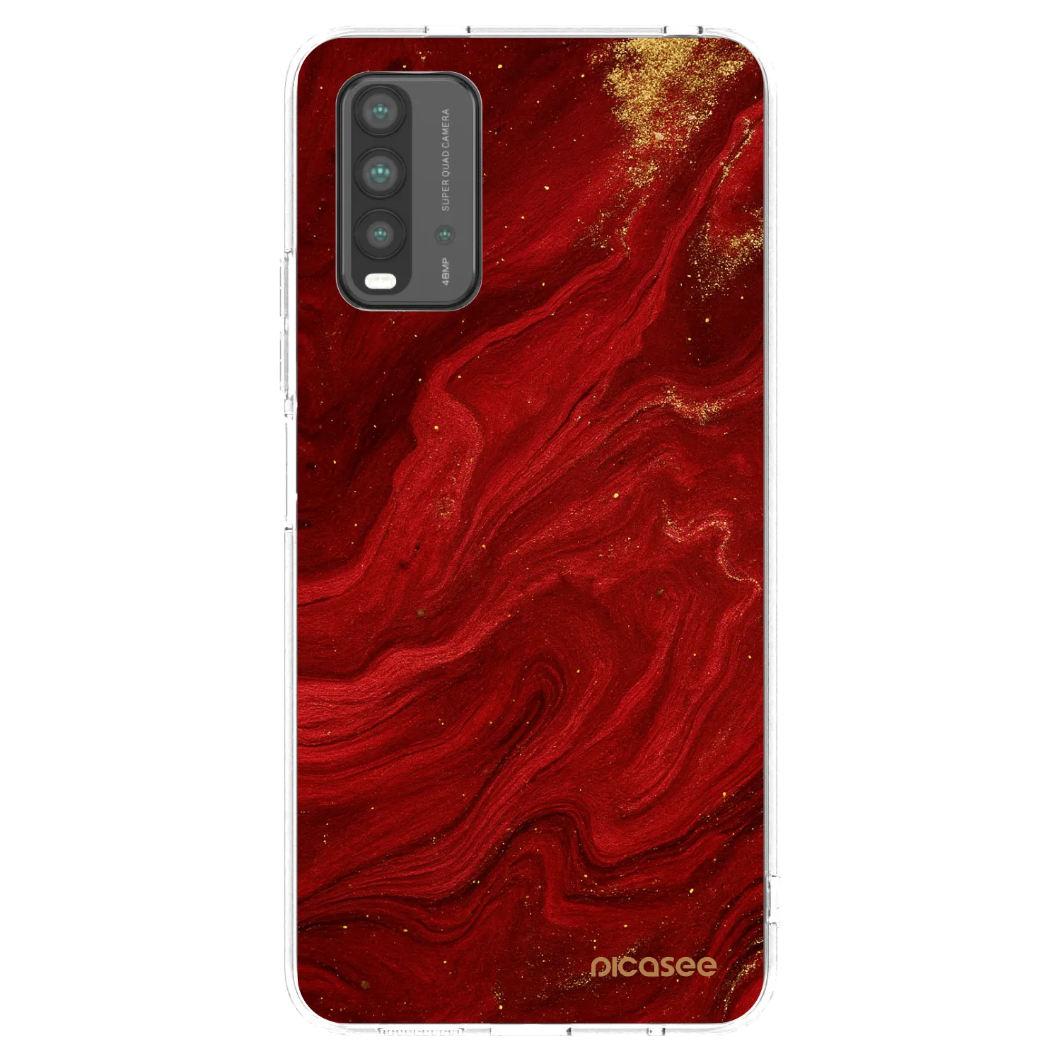Picasee husă neagră din silicon pentru Xiaomi Redmi 9T - Red