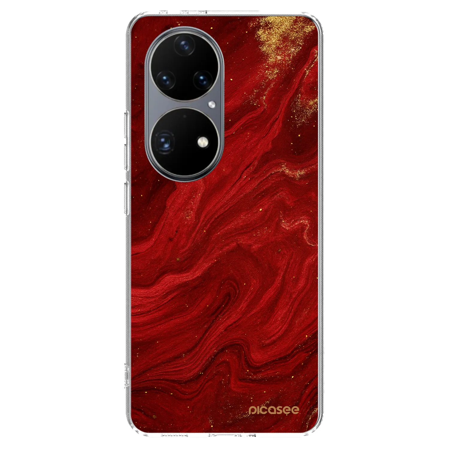 Picasee husă transparentă din silicon pentru Huawei P50 - Red