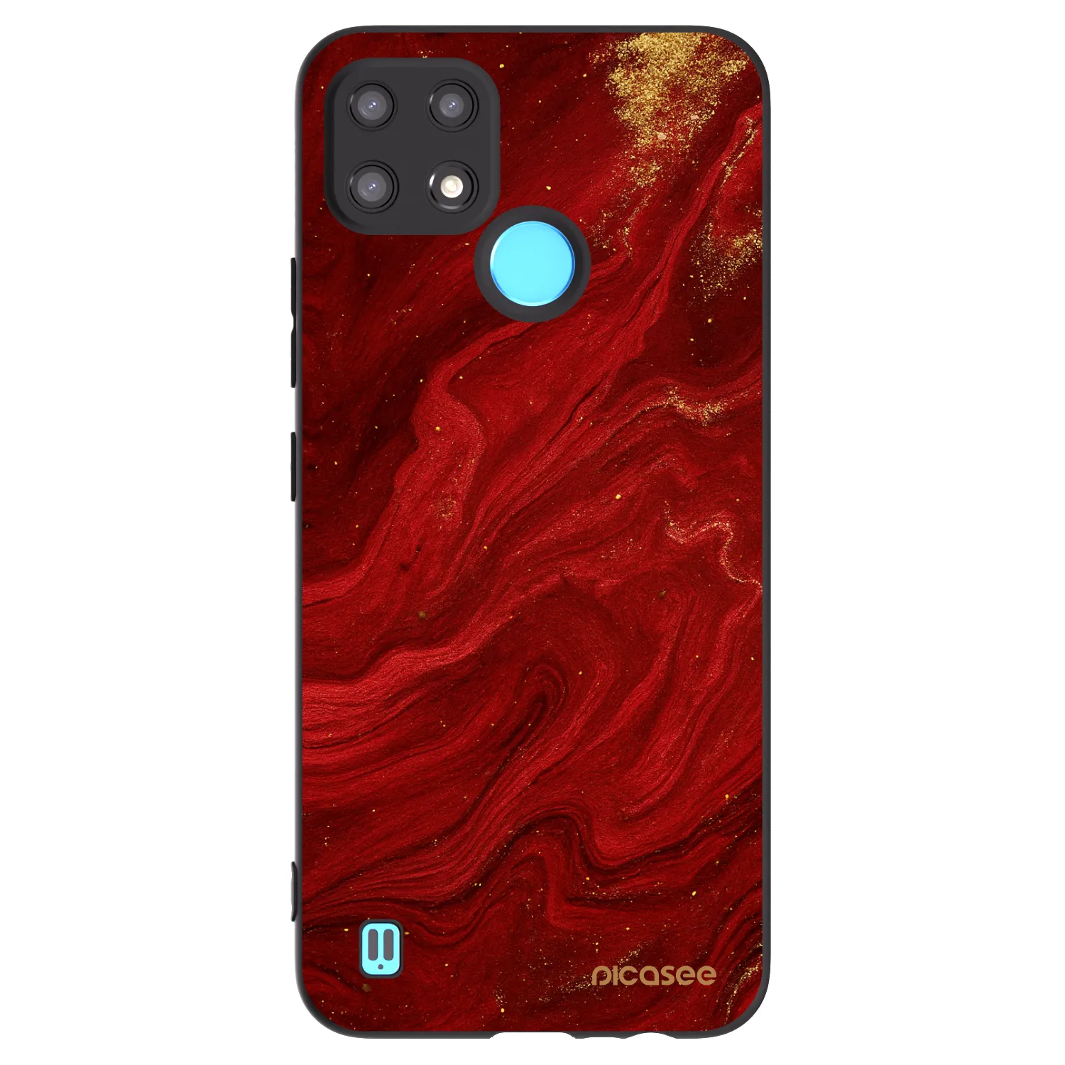 Picasee husă neagră din silicon pentru Realme C21 - Red