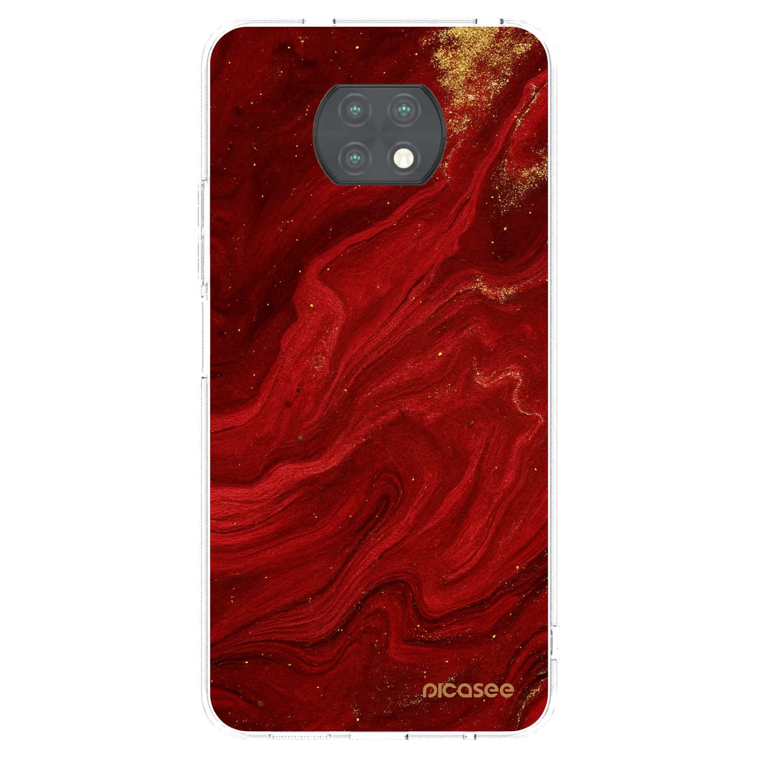 Picasee husă transparentă din silicon pentru Xiaomi Redmi Note 9T - Red
