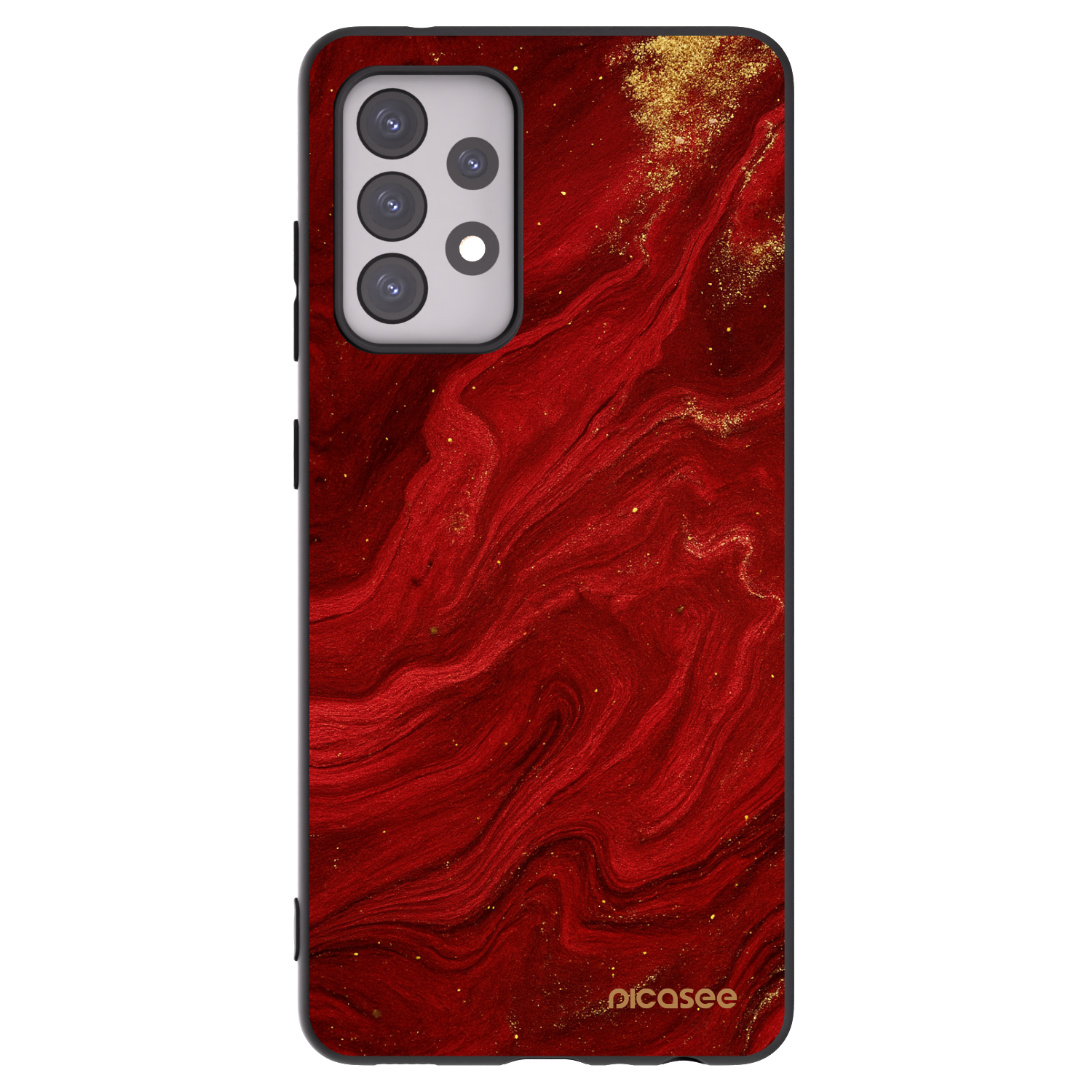 Picasee husă neagră din silicon pentru Samsung Galaxy A52s 5G A528B - Red