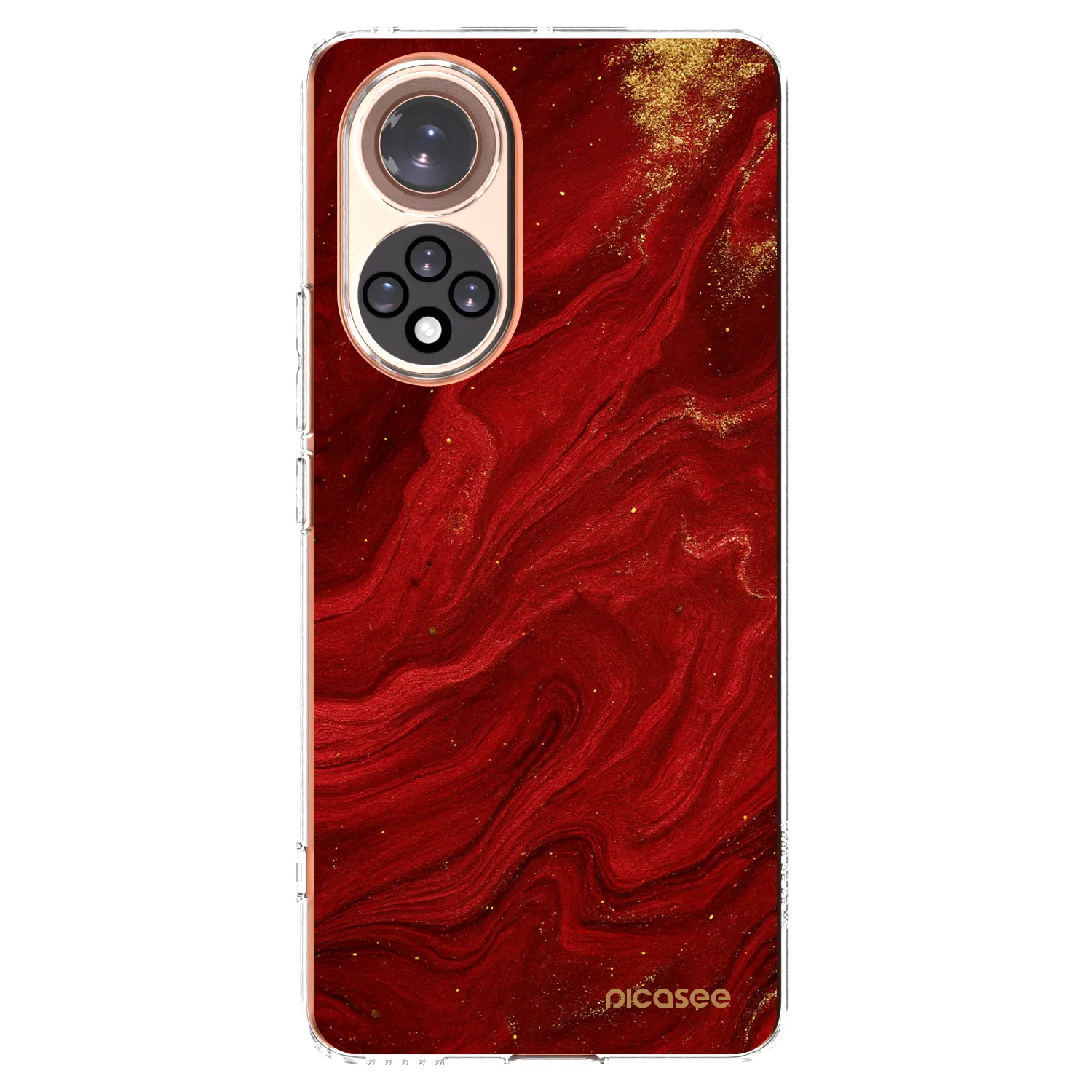 Picasee husă transparentă din silicon pentru Huawei Nova 9 - Red