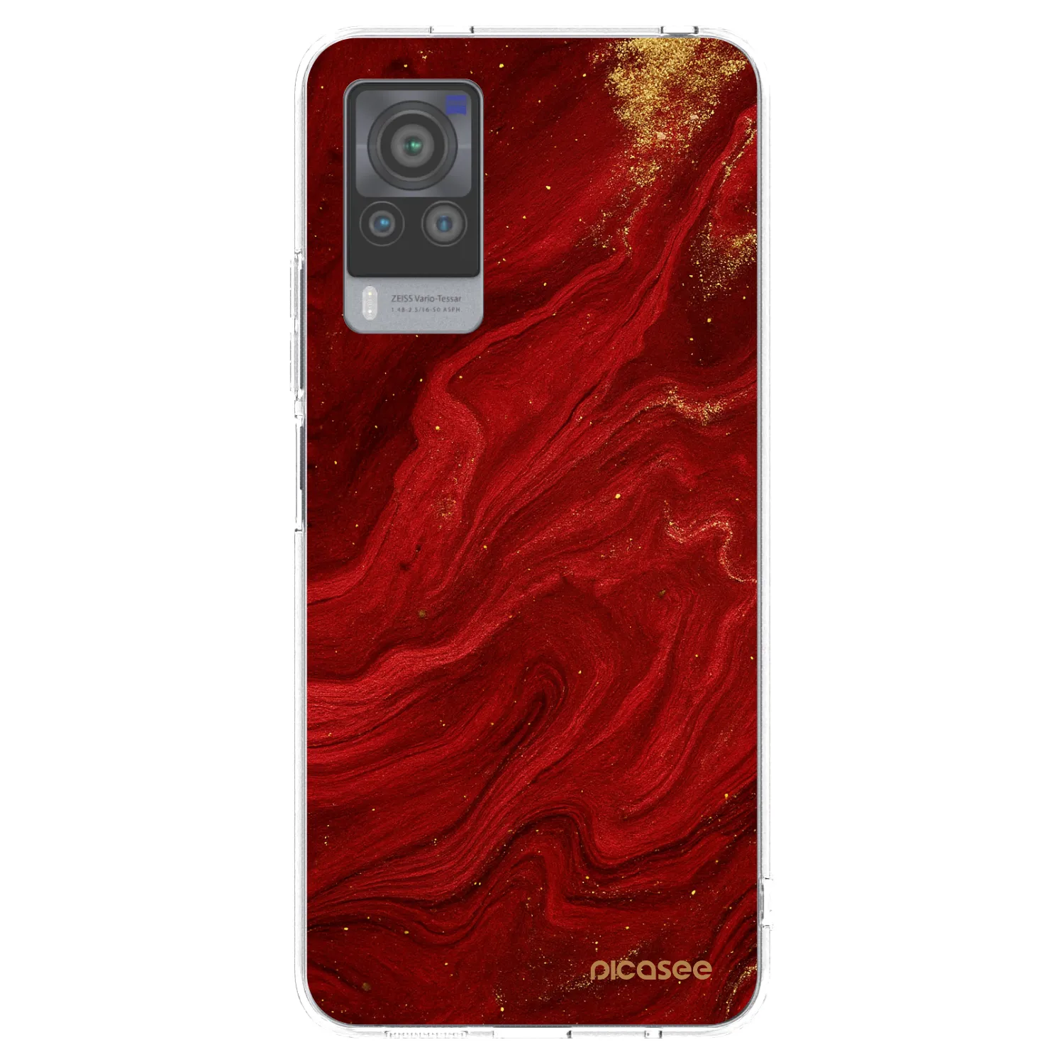 Picasee husă transparentă din silicon pentru Vivo X60 Pro 5G - Red