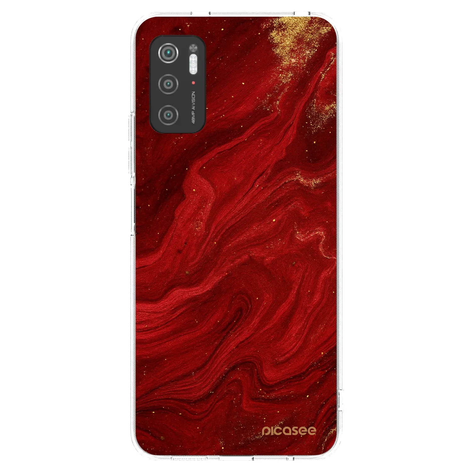 Picasee husă transparentă din silicon pentru Xiaomi Poco M3 Pro 5G - Red