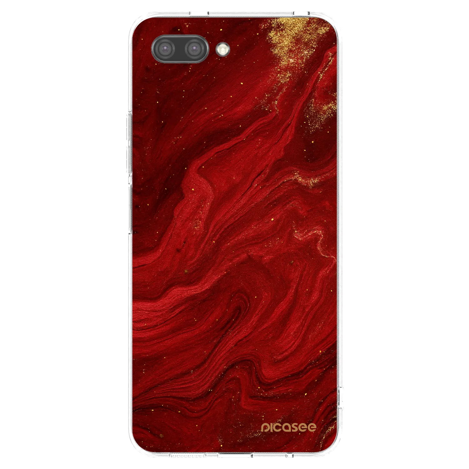 Picasee husă transparentă din silicon pentru Honor 10 - Red