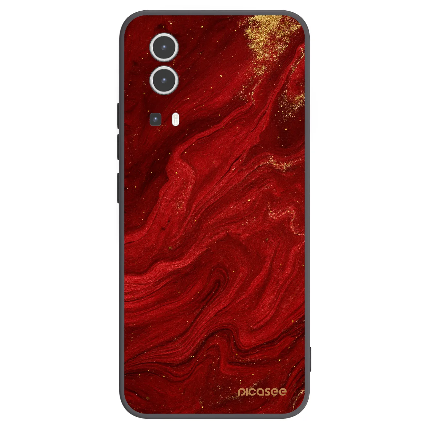Picasee husă neagră din silicon pentru Vivo Y72 5G - Red