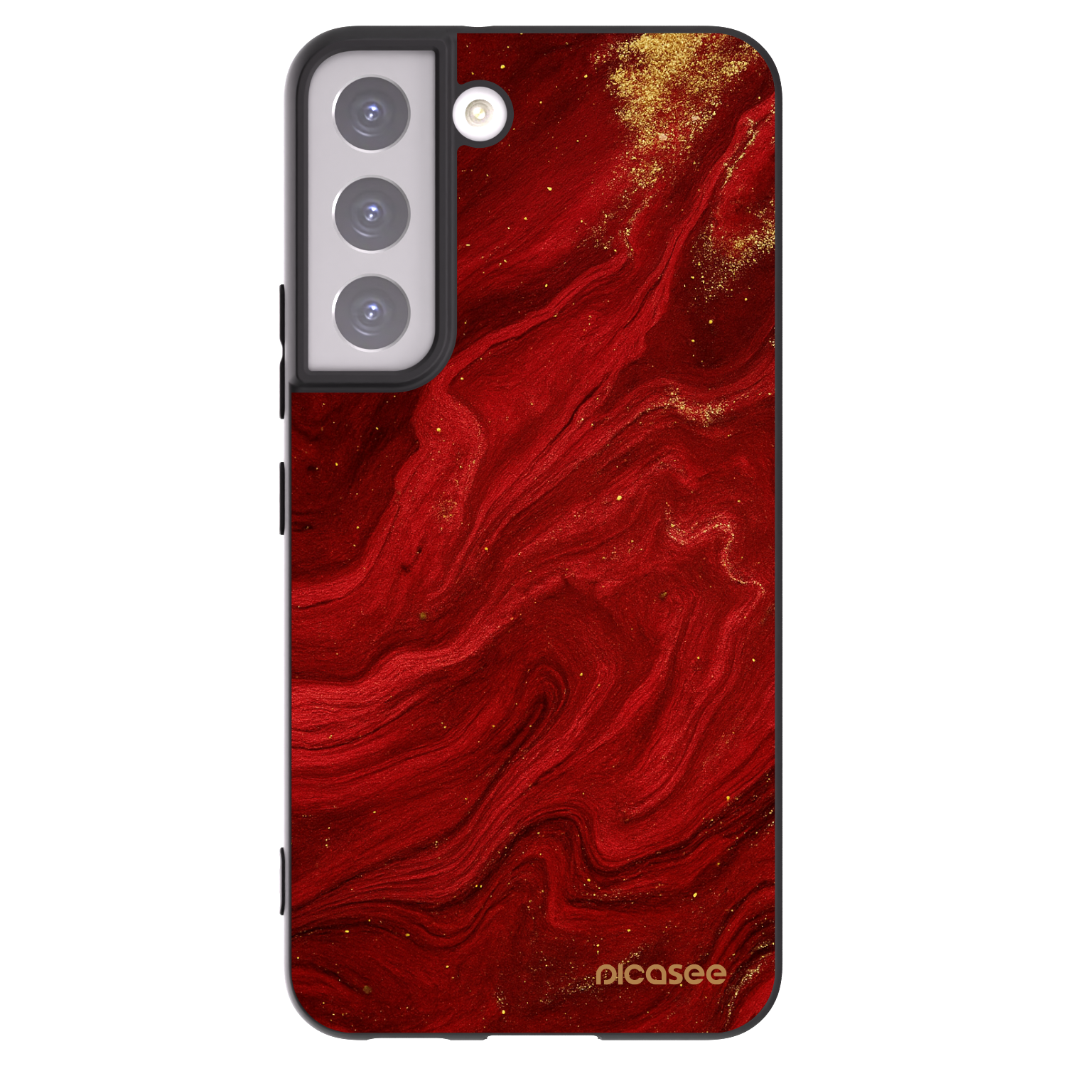 Picasee husă neagră din silicon pentru Samsung Galaxy S22 5G - Red