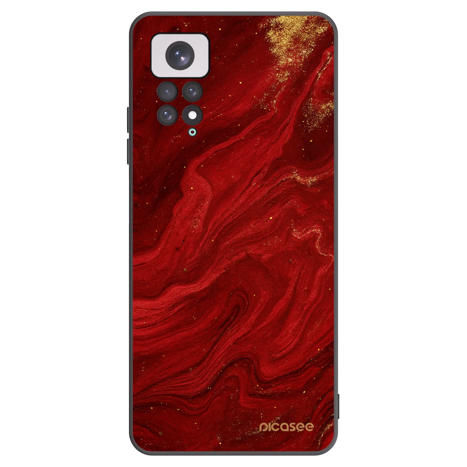 Picasee husă neagră din silicon pentru Xiaomi Redmi Note 11 - Red