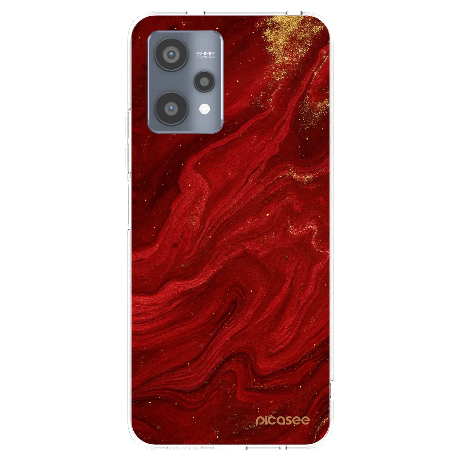 Picasee husă transparentă din silicon pentru Realme 9 Pro 5G - Red