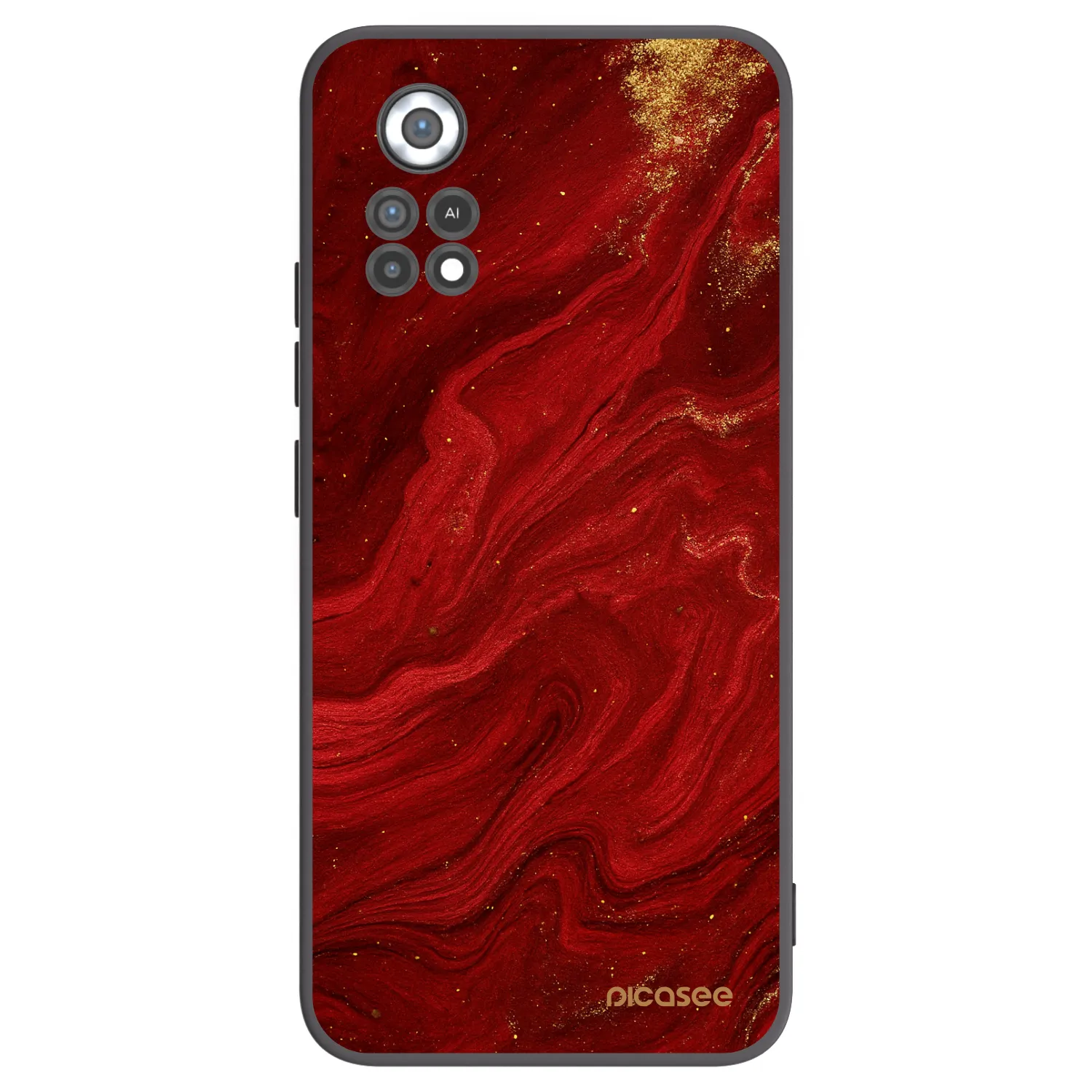 Picasee husă neagră din silicon pentru Xiaomi Poco X4 Pro 5G - Red