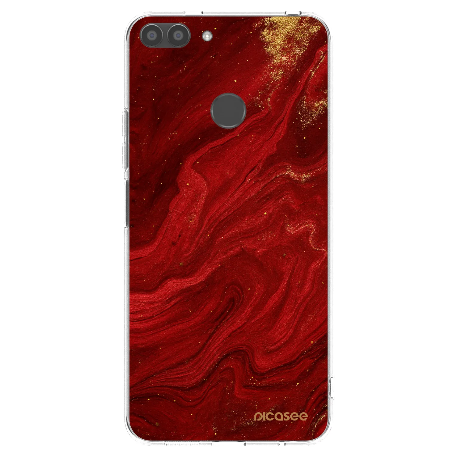 Picasee husă transparentă din silicon pentru Huawei P Smart - Red