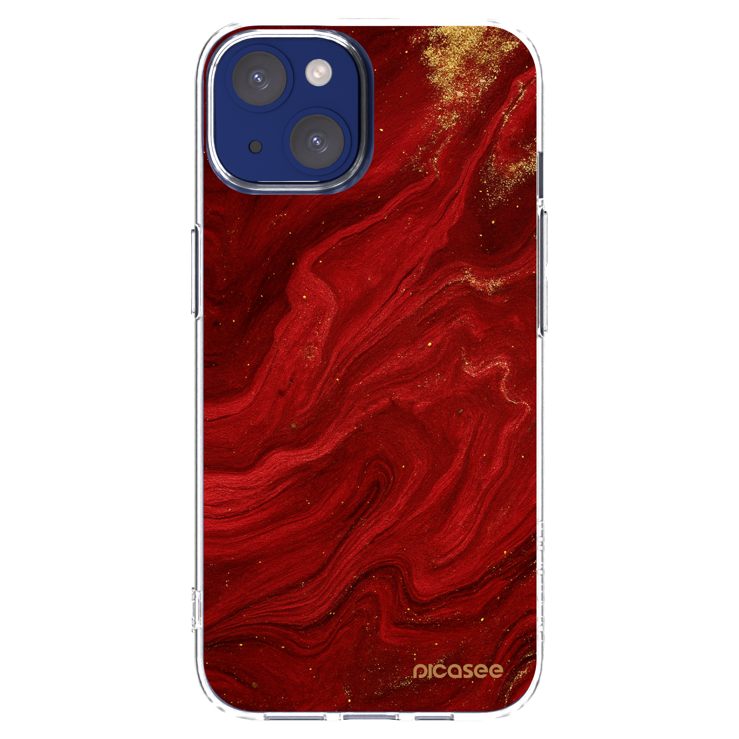 Picasee husă transparentă din silicon pentru Apple iPhone 14 - Red
