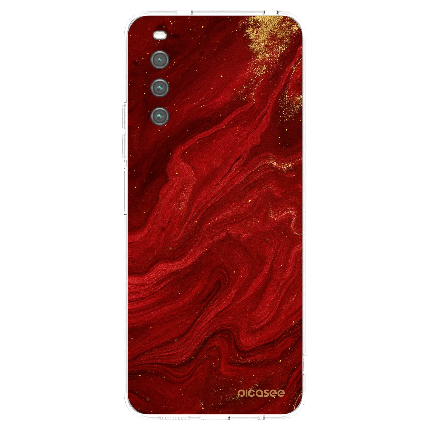 Picasee husă transparentă din silicon pentru Sony Xperia 10 IV 5G - Red