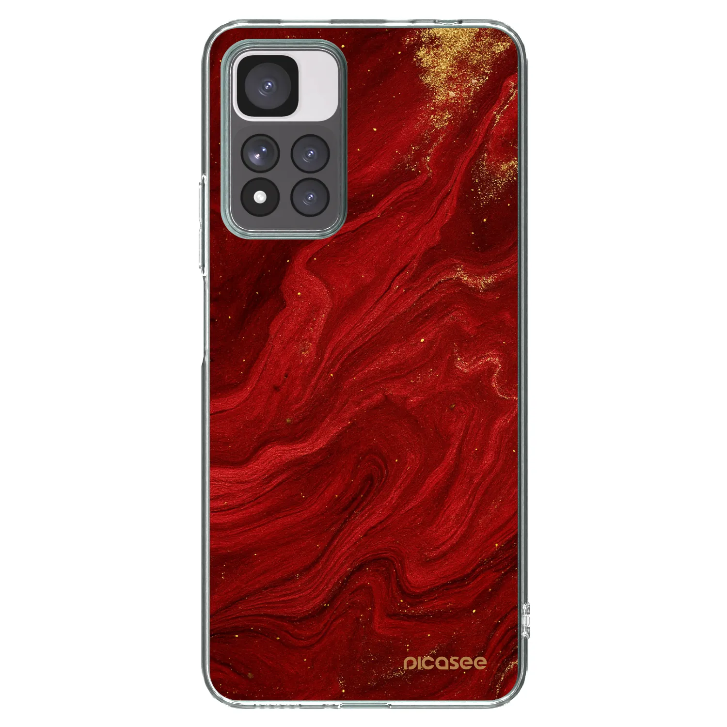 Picasee husă transparentă din silicon pentru Xiaomi Redmi Note 11 Pro+ 5G - Red