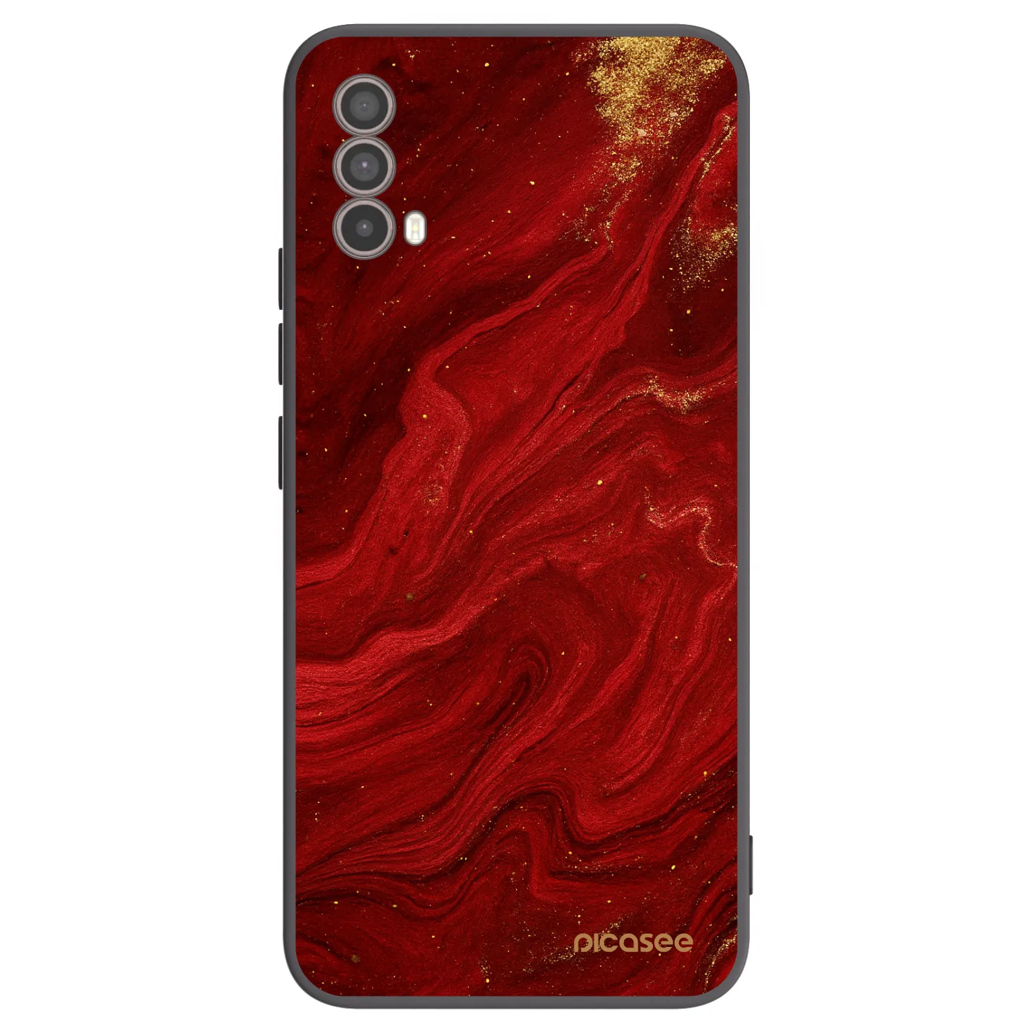 Picasee husă neagră din silicon pentru Motorola Moto E40 - Red