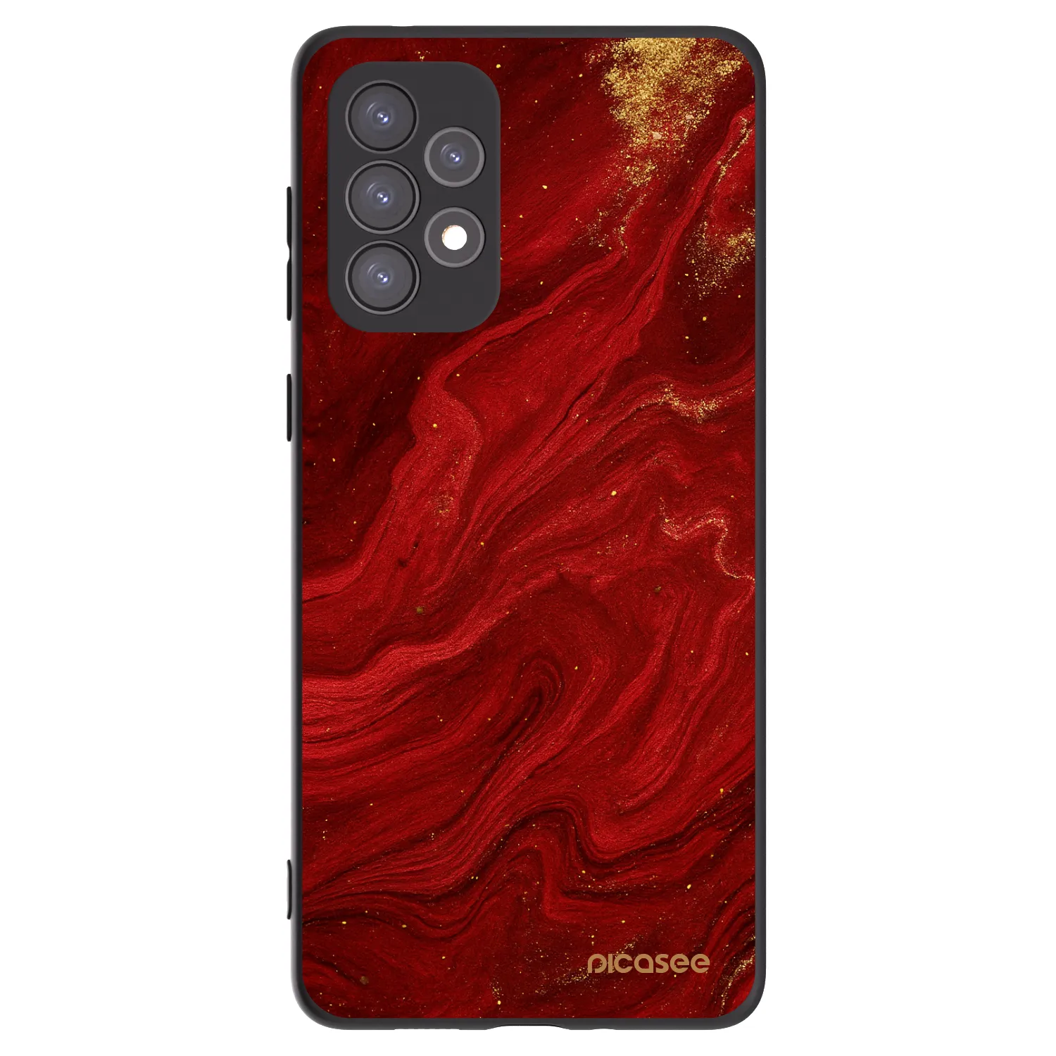 Picasee husă neagră din silicon pentru Samsung Galaxy A73 5G - Red