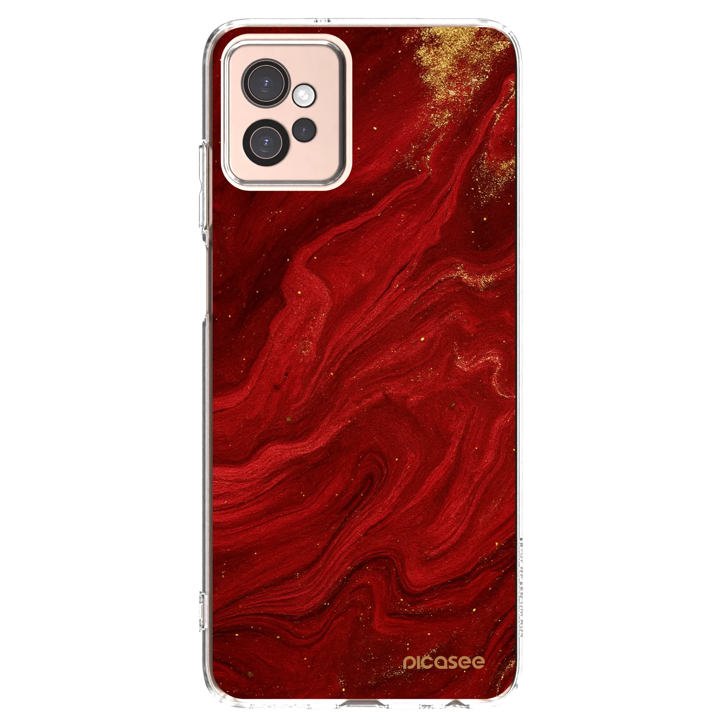Picasee husă transparentă din silicon pentru Motorola Moto G32 - Red