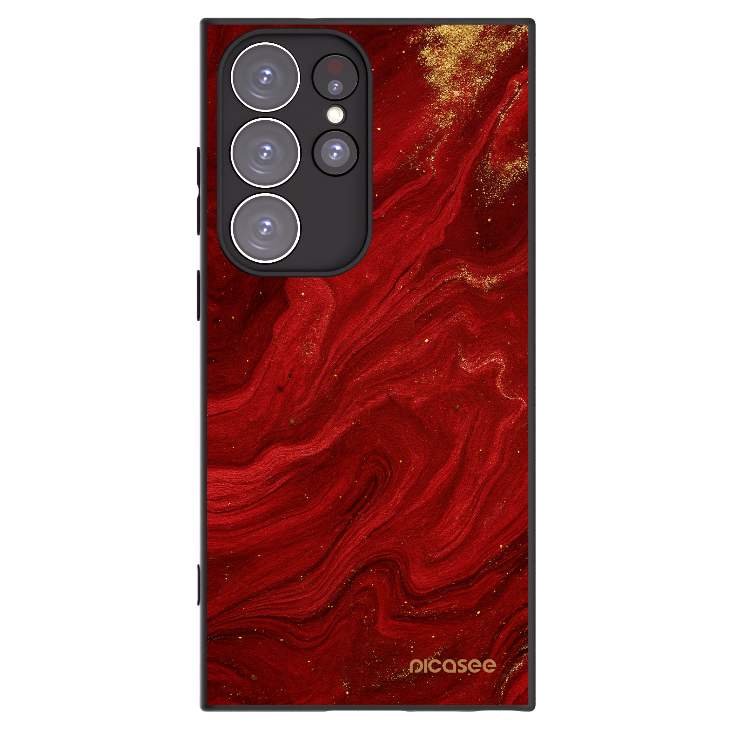 Picasee husă neagră din silicon pentru Samsung Galaxy S23 Ultra 5G - Red