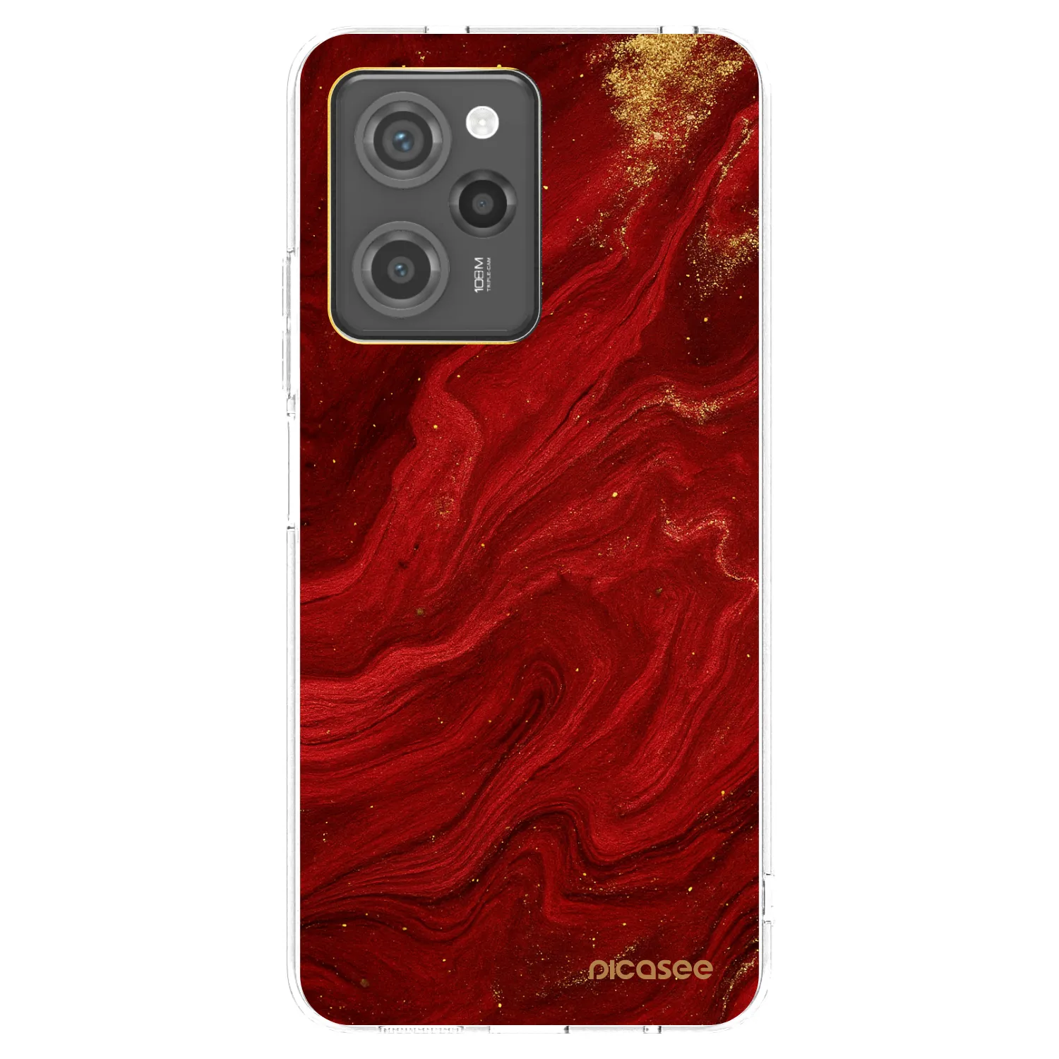 Picasee husă neagră din silicon pentru Xiaomi Poco X5 Pro - Red