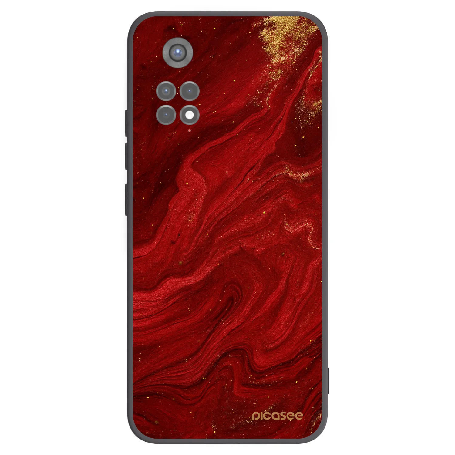 Picasee husă neagră din silicon pentru Xiaomi Redmi Note 11S 5G - Red