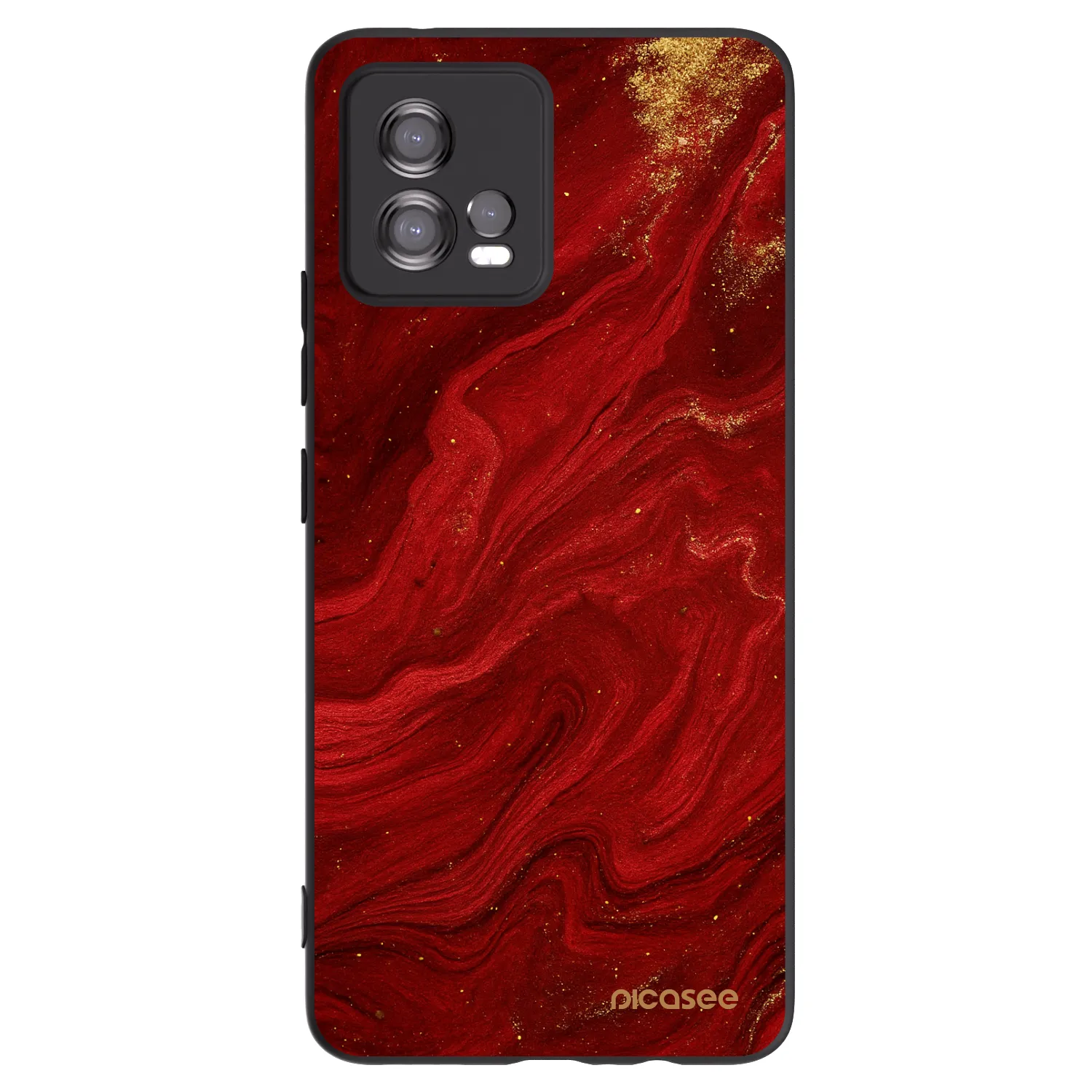 Picasee husă neagră din silicon pentru Motorola Moto G72 - Red