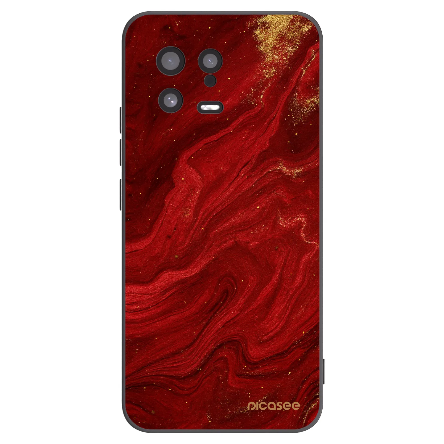 Picasee husă neagră din silicon pentru Xiaomi 13 - Red