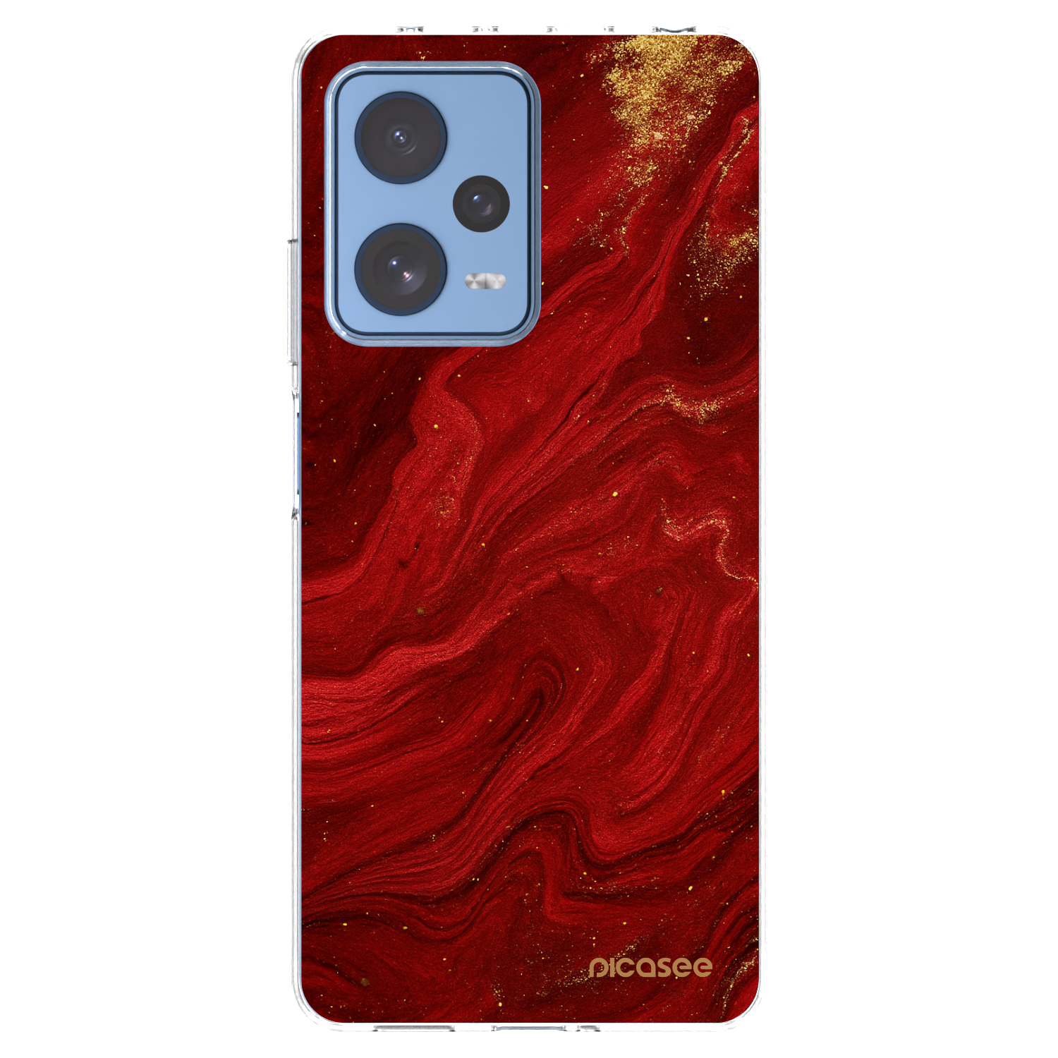 Picasee husă transparentă din silicon pentru Xiaomi Redmi Note 12 Pro 5G - Red