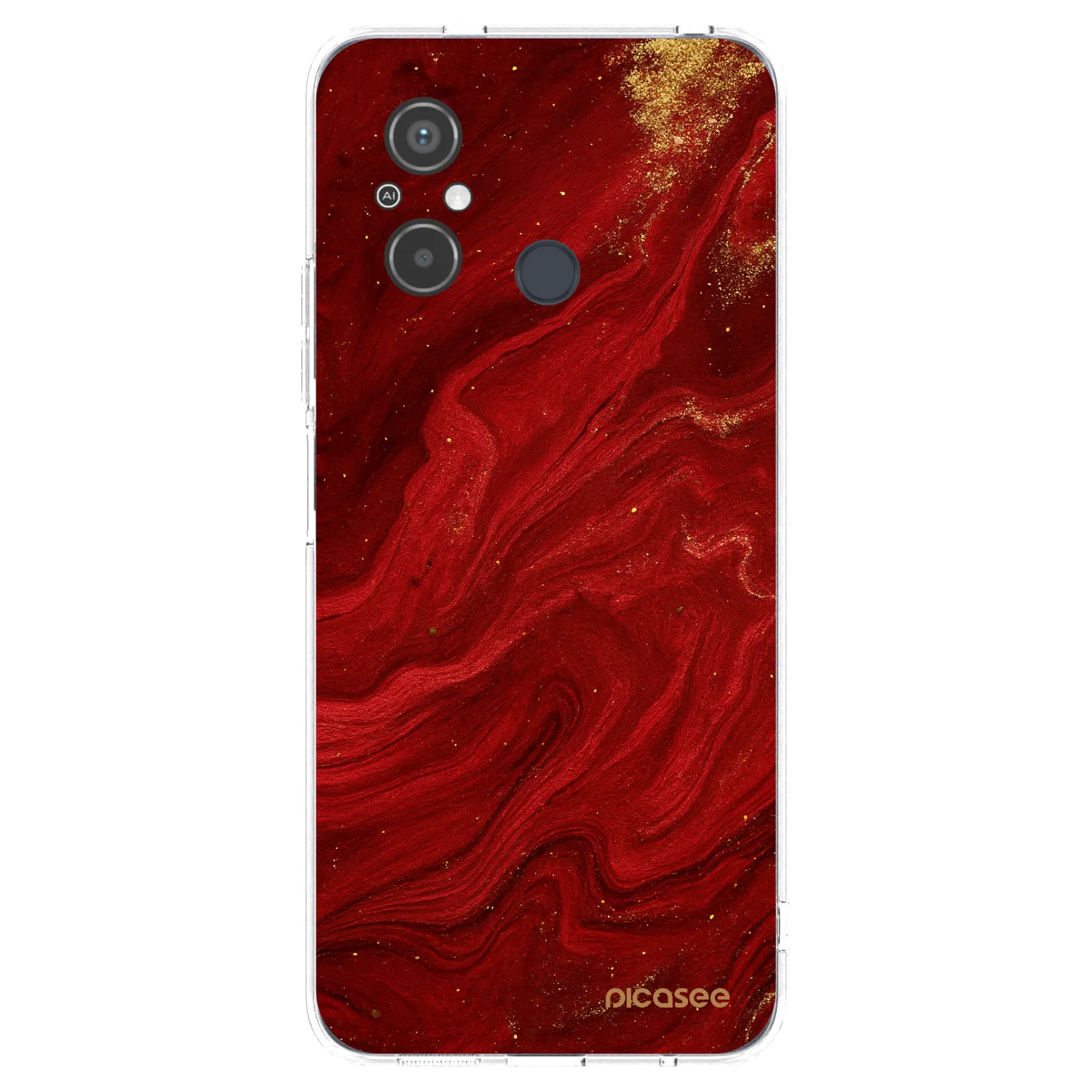 Picasee husă transparentă din silicon pentru Xiaomi Redmi 12C - Red