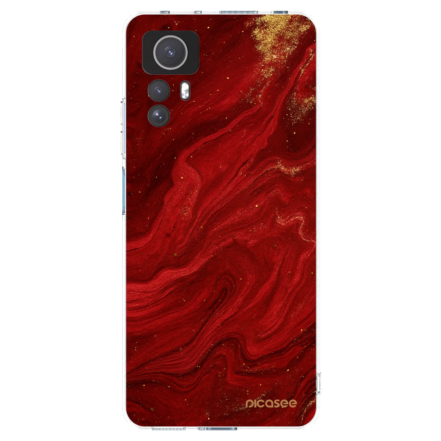 Picasee husă transparentă din silicon pentru Xiaomi Redmi Note 12S - Red